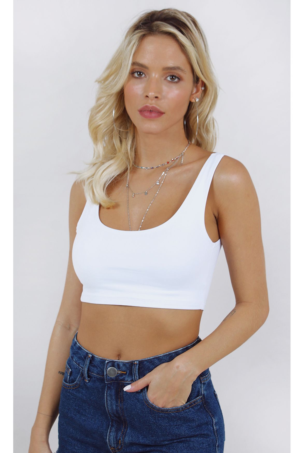 FSHN top cropped  gym branco Fashion Closet FSHN top cropped  gym branco Fashion Closet